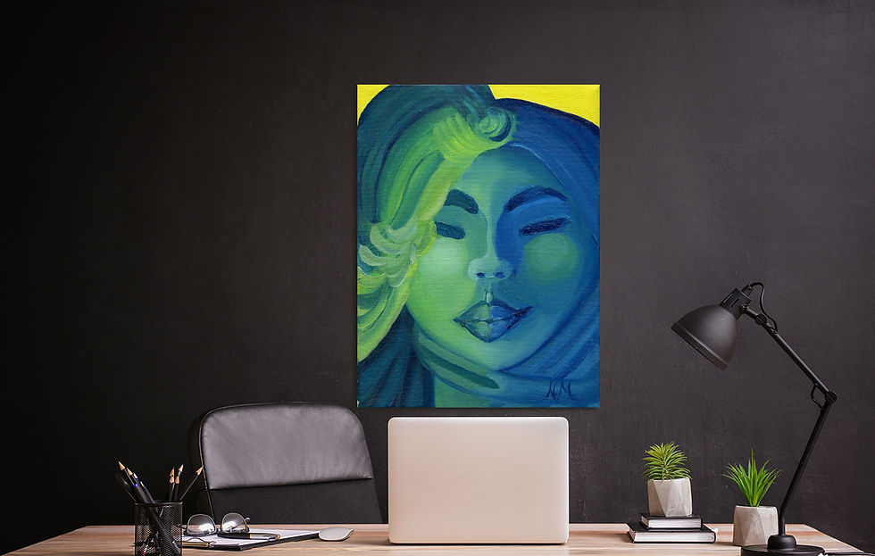 Thumbnail: Maybe, Maybe Not  | Canvas Print of Original Oil Painting by Nicole McNamara
