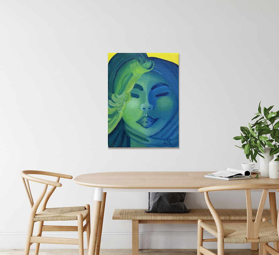 Thumbnail: Maybe, Maybe Not  | Canvas Print of Original Oil Painting by Nicole McNamara