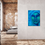 Thumbnail: Blue abstract oil painting print of a woman conveying moody feelings of disdain for others.