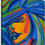 Thumbnail: Colorful abstract oil painting print of a woman hiding her face under a hat, evoking a graceful yet guarded expression.