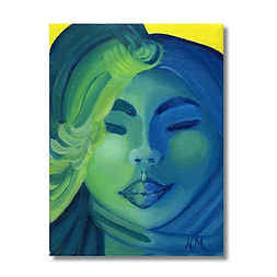 “Maybe, Maybe Not” by Nicole McNamara — abstract canvas wall art print from original oil painting, symbolizing crossroads and protective stillness.