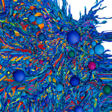 Bold Vibrant Blue Abstract Wall Art Canvas Print By Nicole McNamara 
