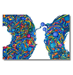 “Kate’s Painting” by Nicole McNamara — bold abstract canvas wall art print from original oil painting, symbolizing longing and connection.