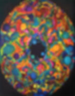 Colorful yet dark abstract oil painting print, inspired by the intense emotions and uncertainty of the fear of failure.