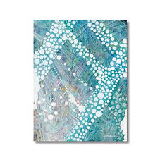 “Ever-ending Appearance of Happiness” by Nicole McNamara — abstract canvas wall art print from original oil painting, symbolizing forced joy and exhaustion beneath the surface.