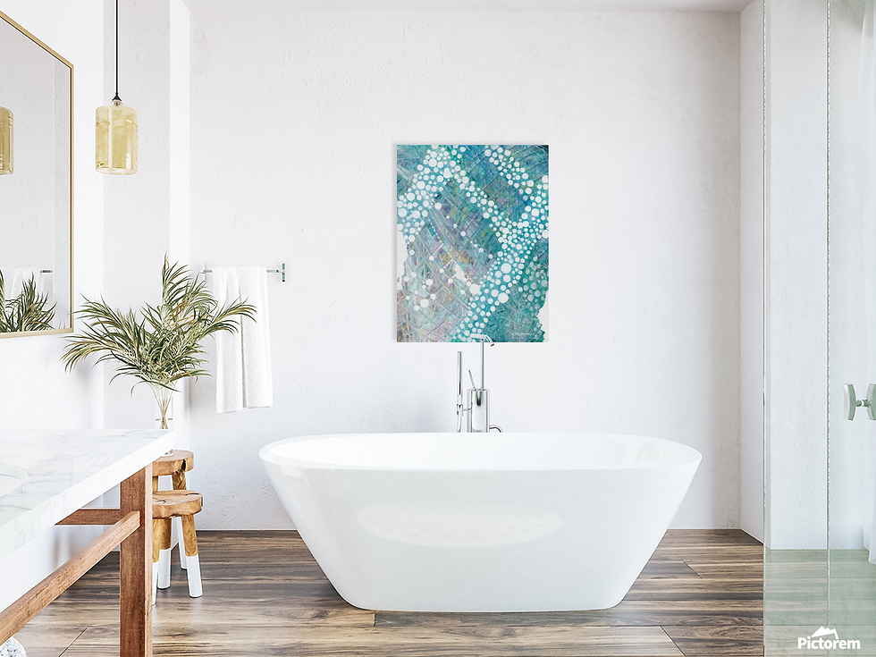 Thumbnail: White bubbles floating above pastel scaffolding above bathtub