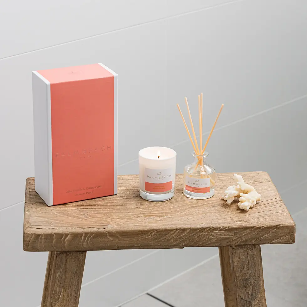 Thumbnail: PALM BEACH COLLECTION | Mini Candle & Diffuser Gift Pack | Summer Peach