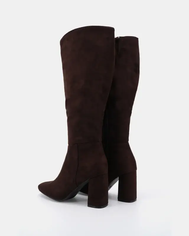Thumbnail: WILDFIRE | Gaia Microsuede Boots | Chocolate