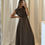 Thumbnail: Angela Maxi Dress | Brown