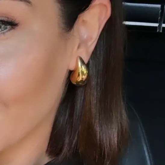 Thumbnail: SALTY SAFARI | Tear Drop Earrings | Gold