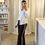 Thumbnail: Varsity Wide Leg Pant | Brown + Musk Stripe