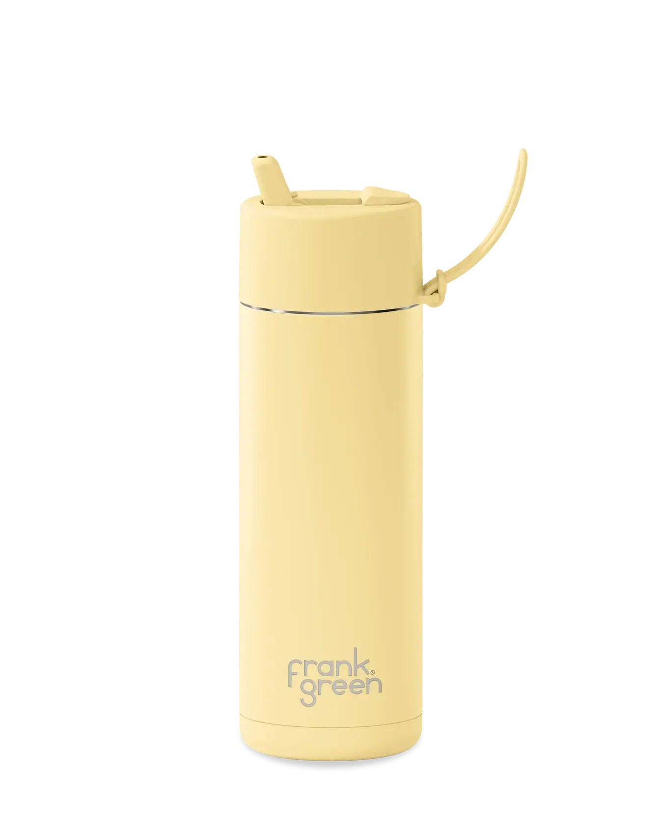 FRANK GREEN | Ceramic Reusable Bottle 20oz with Flip Straw Lid | Buttermilk