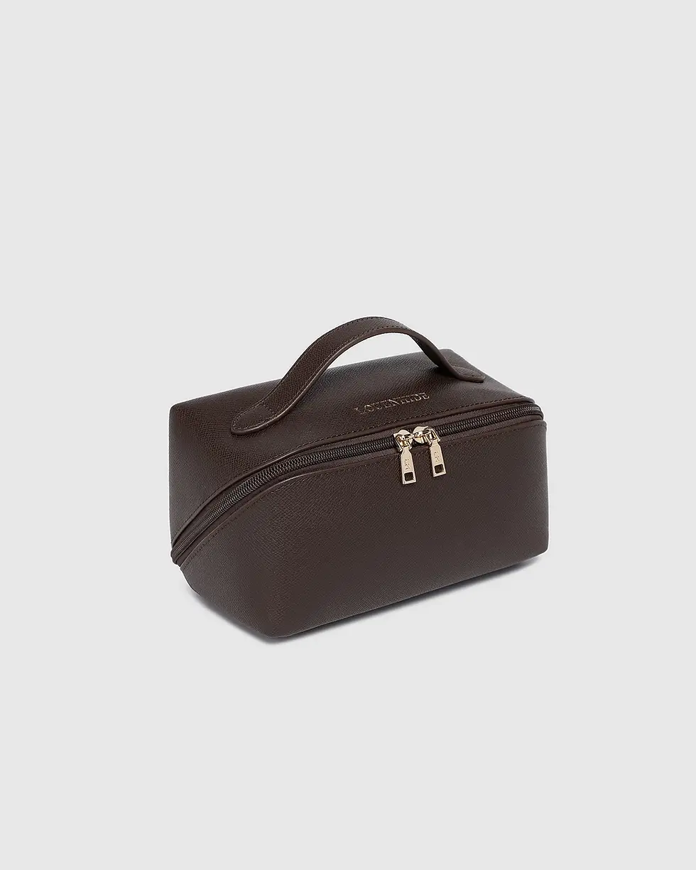 Thumbnail: LOUENHIDE | Ellis Makeup Bag | Chocolate