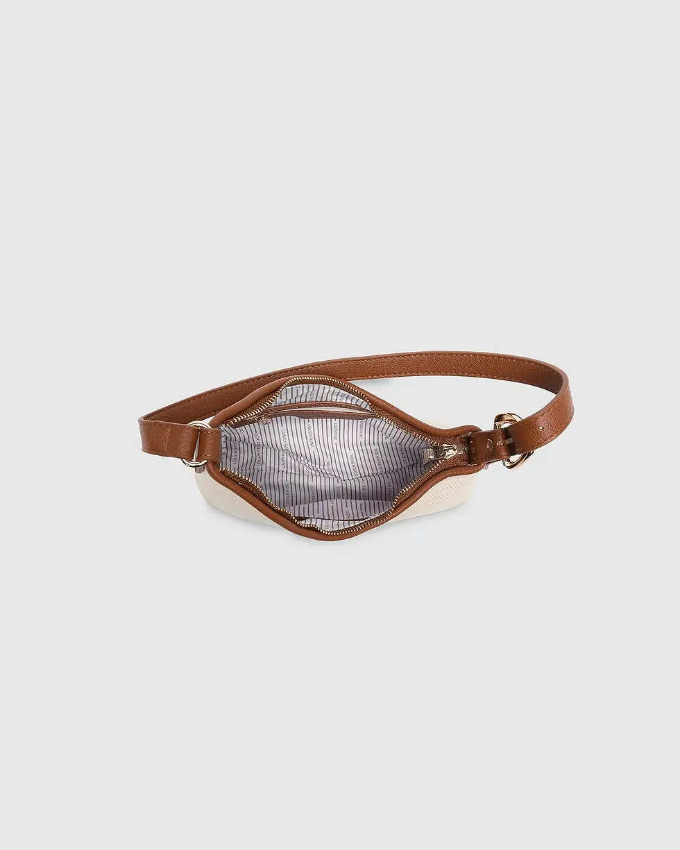 Thumbnail: LOUENHIDE | Amelia Shoulder Bag | Canvas/Tan