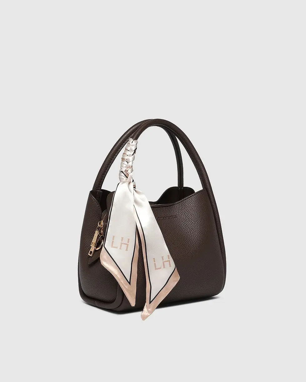 Thumbnail: LOUENHIDE | Steffie Mini Tote Bag | Chocolate