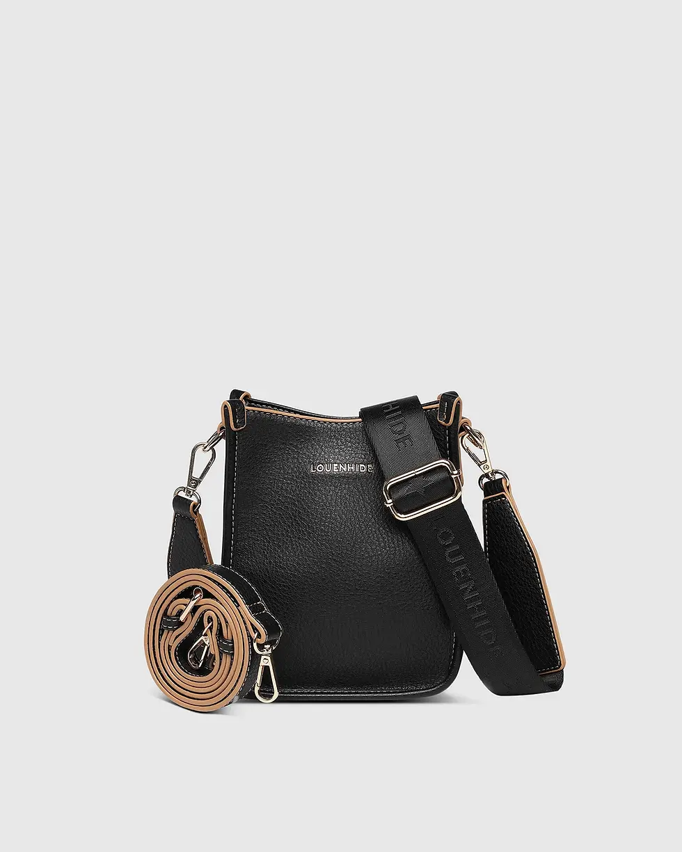 Thumbnail: LOUENHIDE | Parker Phone Crossbody Bag | Black