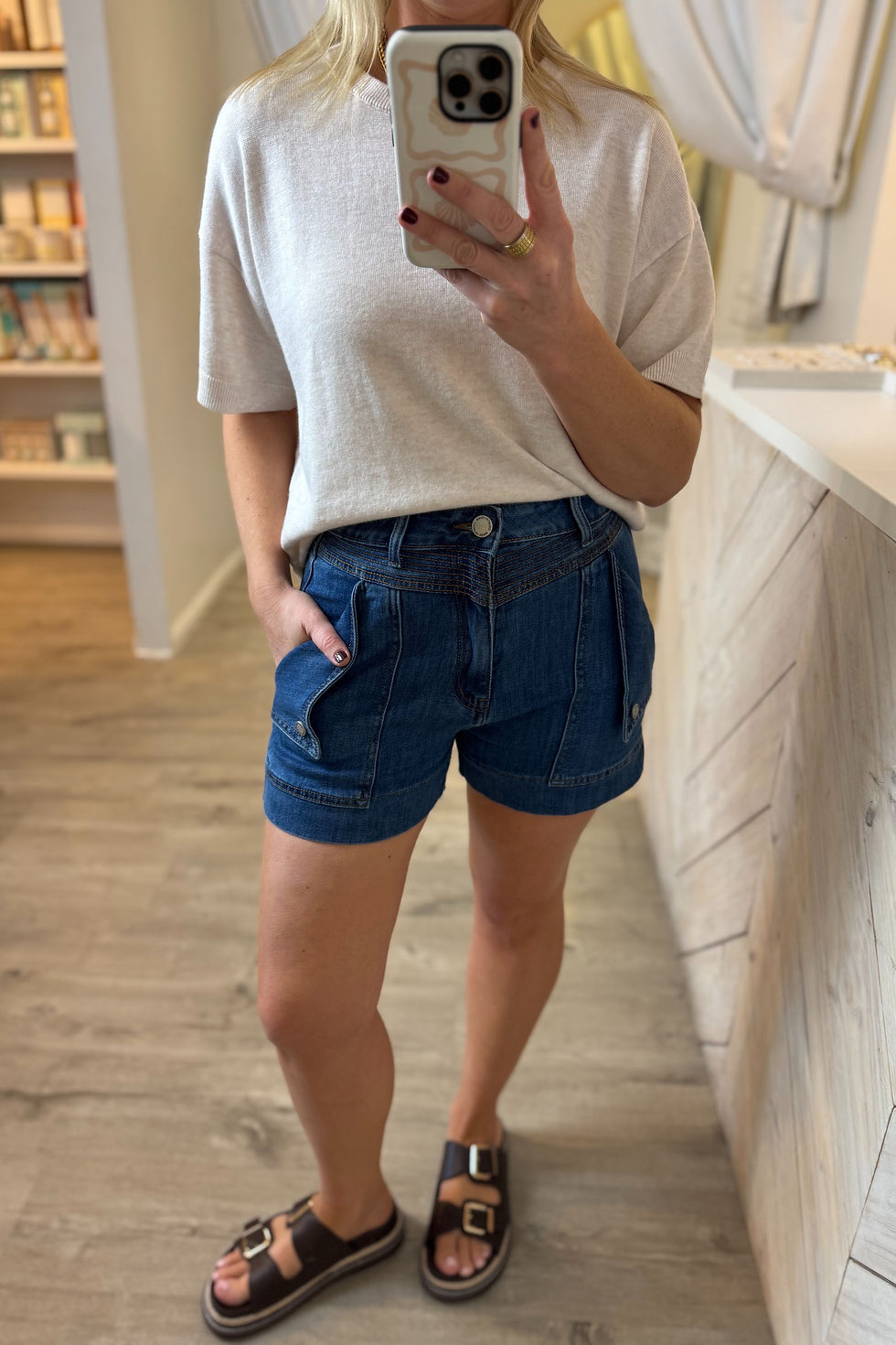 Taylor Denim Shorts | Dark Blue