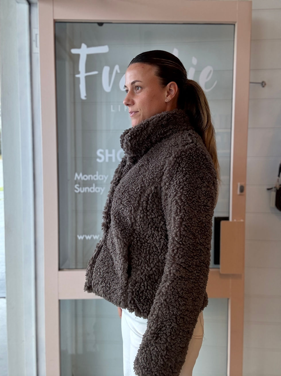 Thumbnail: Bailey Teddy Jacket | Mushroom