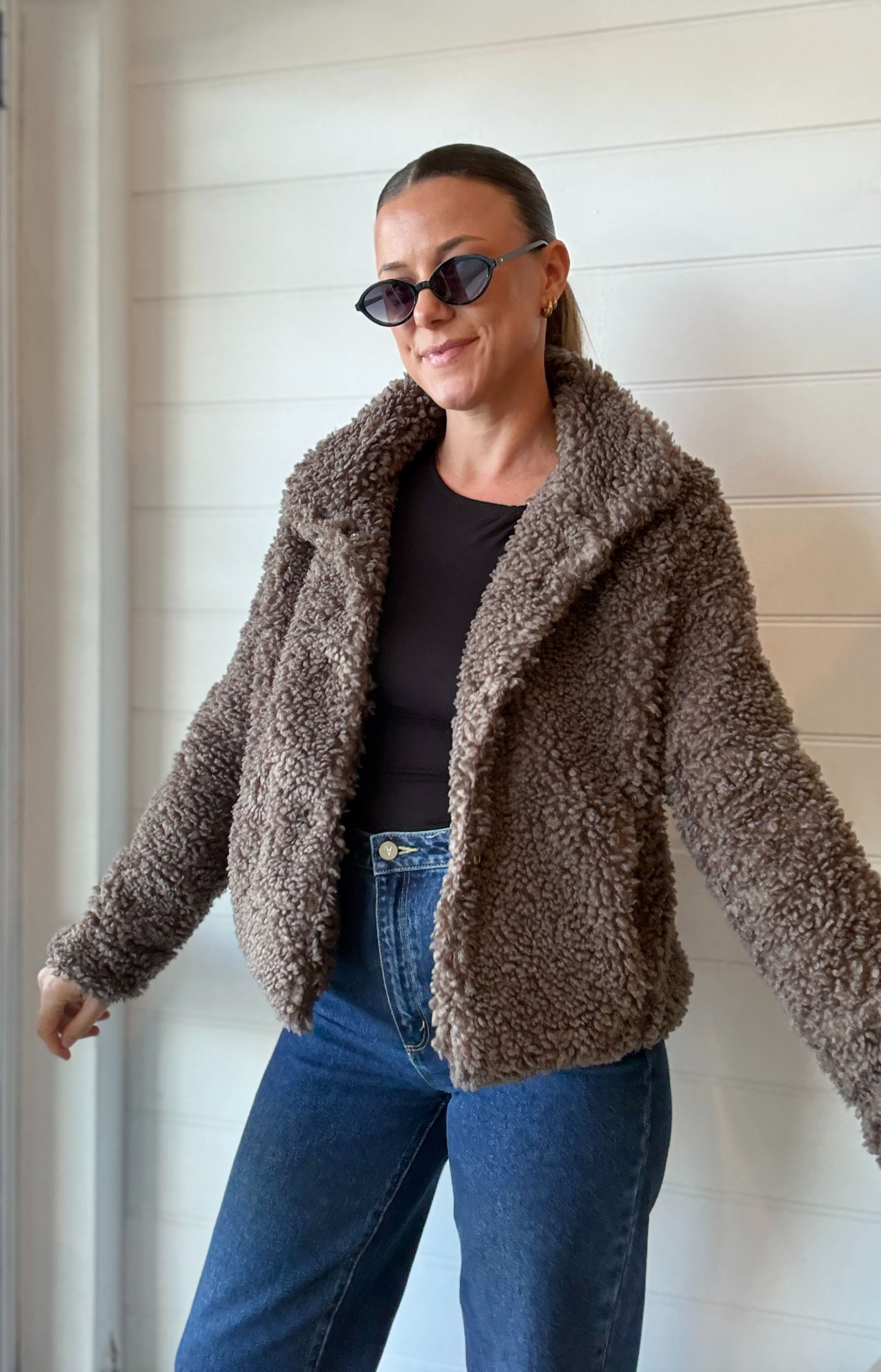 Bailey Teddy Jacket | Mushroom