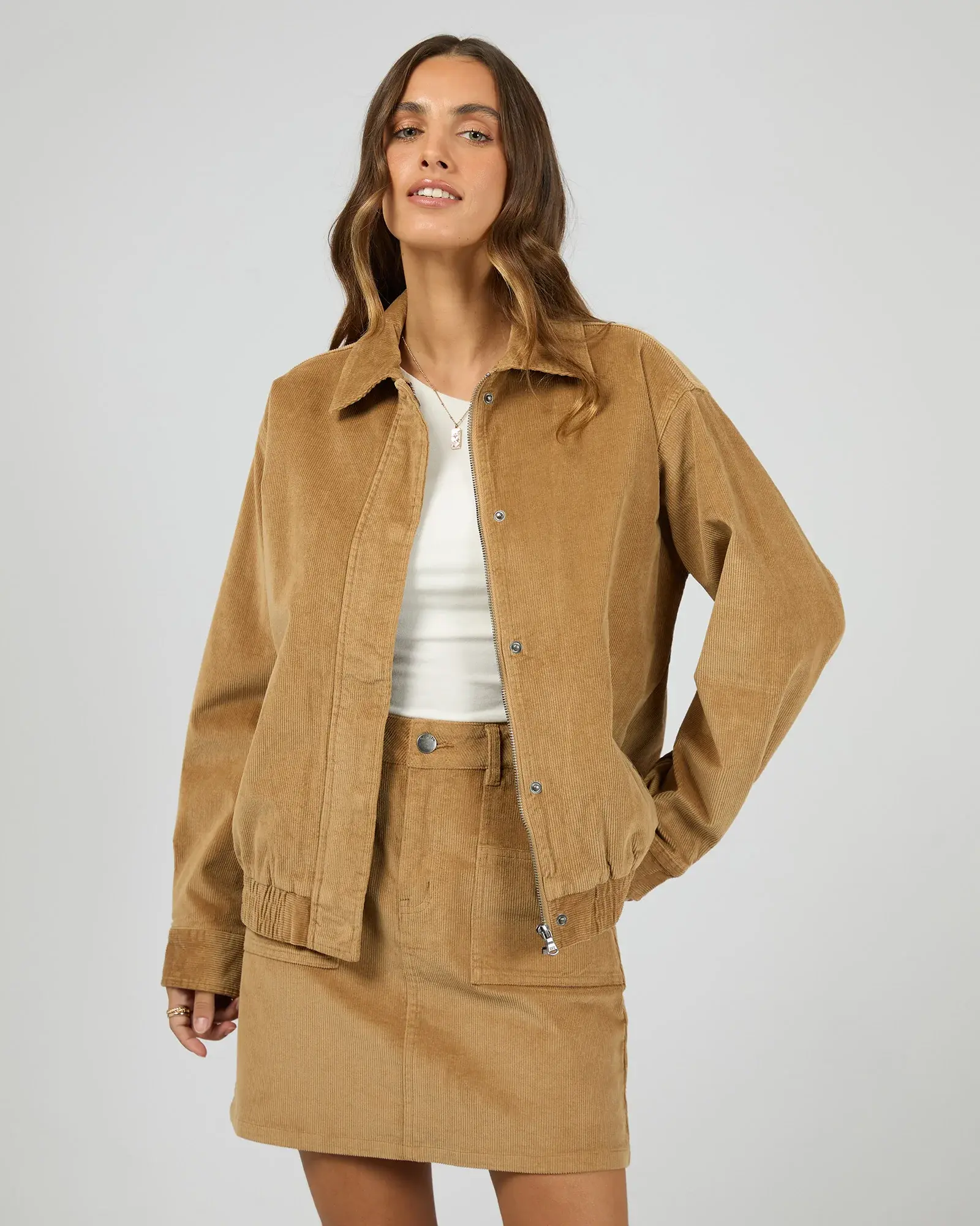 ALL ABOUT EVE | Bambi Cord Bomber | Tan