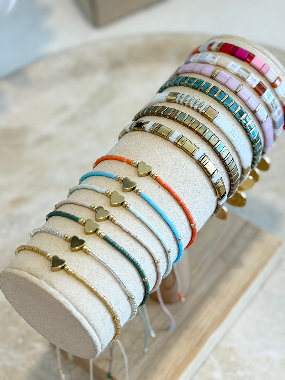 Thumbnail: SALTY SAFARI | Hearts Forever Bracelet | Champagne