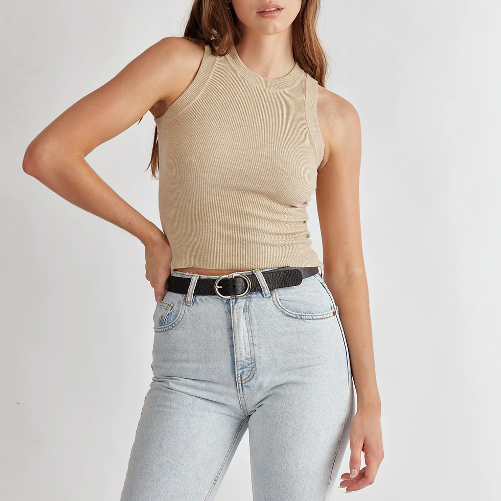 Thumbnail: STATUS ANXIETY | In Reverse Leather Belt | Black/Silver