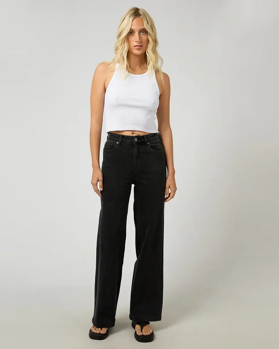 Thumbnail: ALL ABOUT EVE | Jacqui Wide Leg Jean | Washed Black