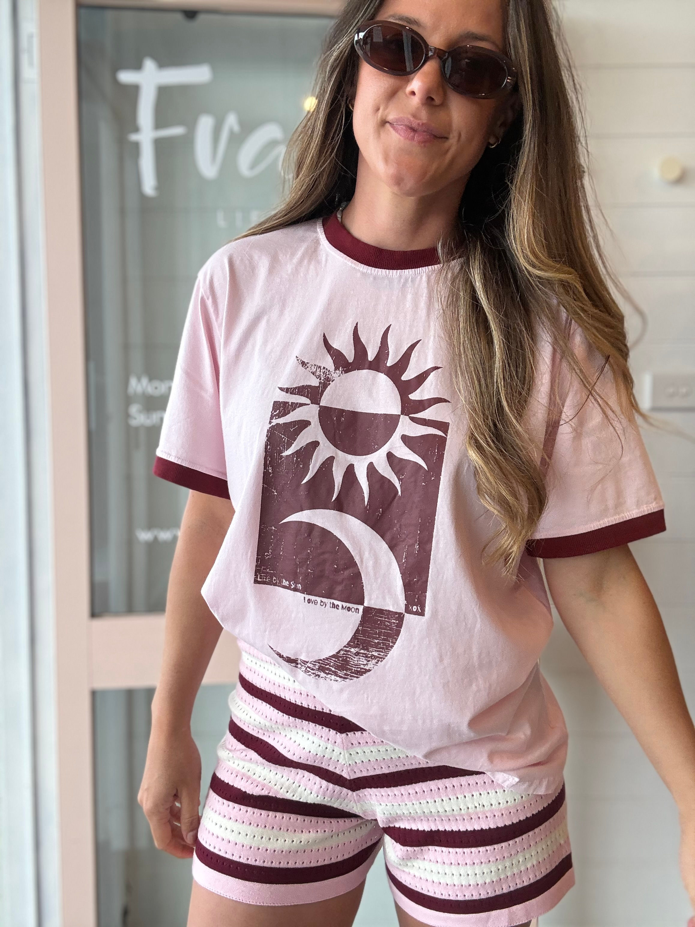 Follow The Sun Tee | Pink