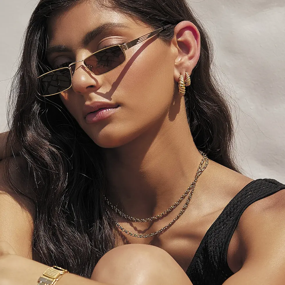 Thumbnail: ARMS OF EVE | Tilly Gold Hoop Earrings
