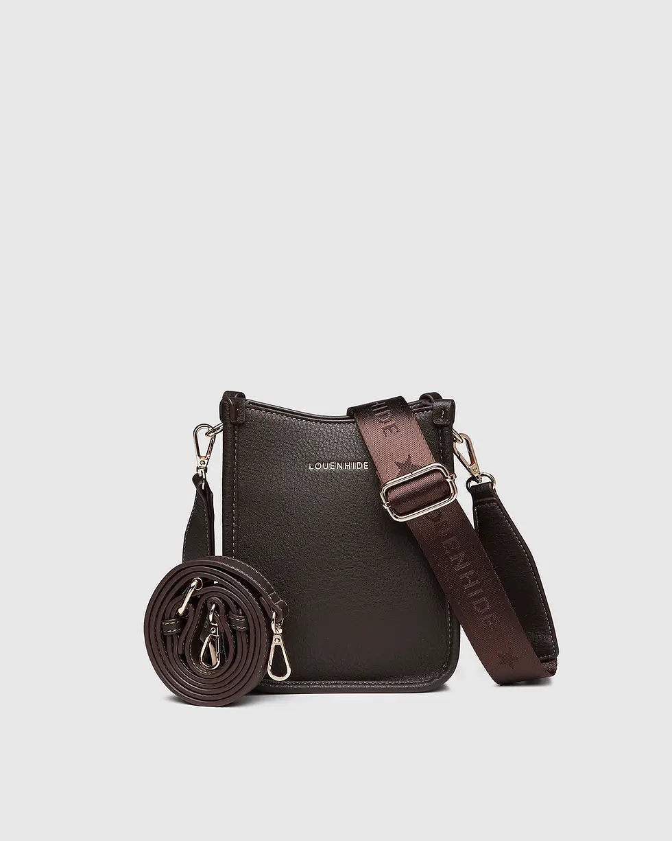 Thumbnail: LOUENHIDE | Parker Phone Crossbody Bag | Chocolate