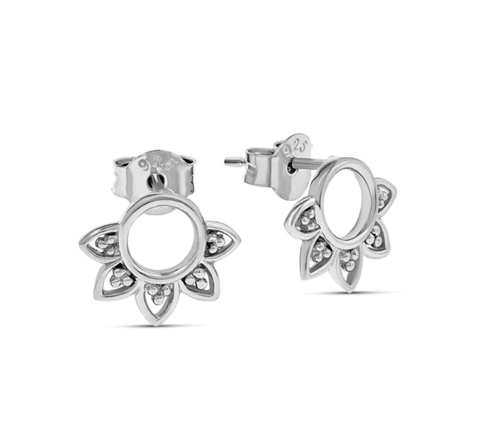 MIDSUMMER STAR | Rising Sun Studs | Silver