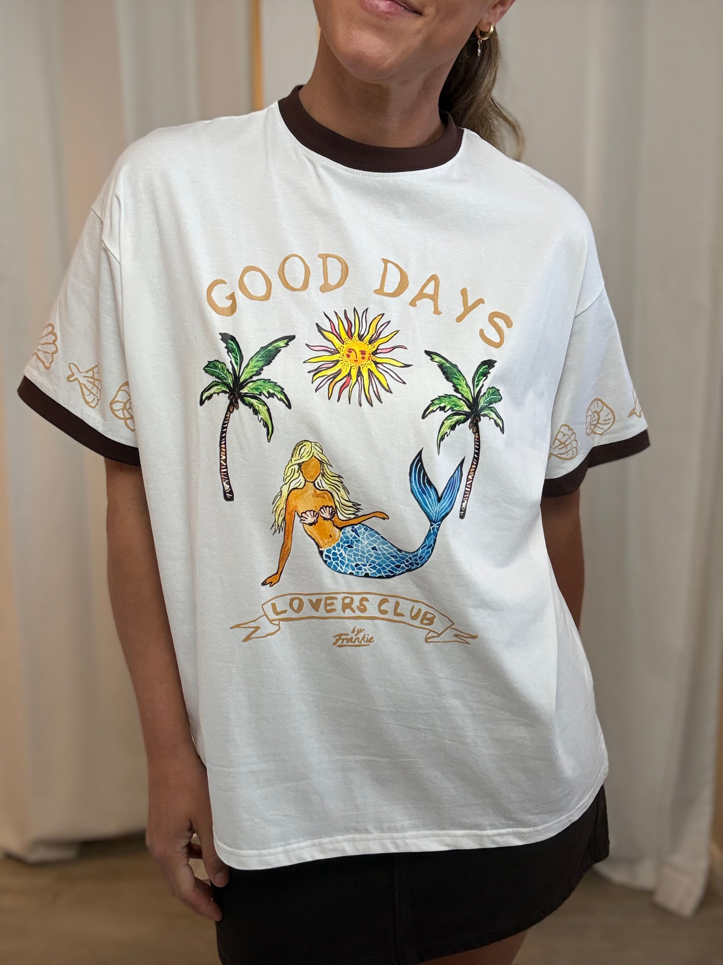 BY FRANKIE | Good Days Tee | White/Chocolate