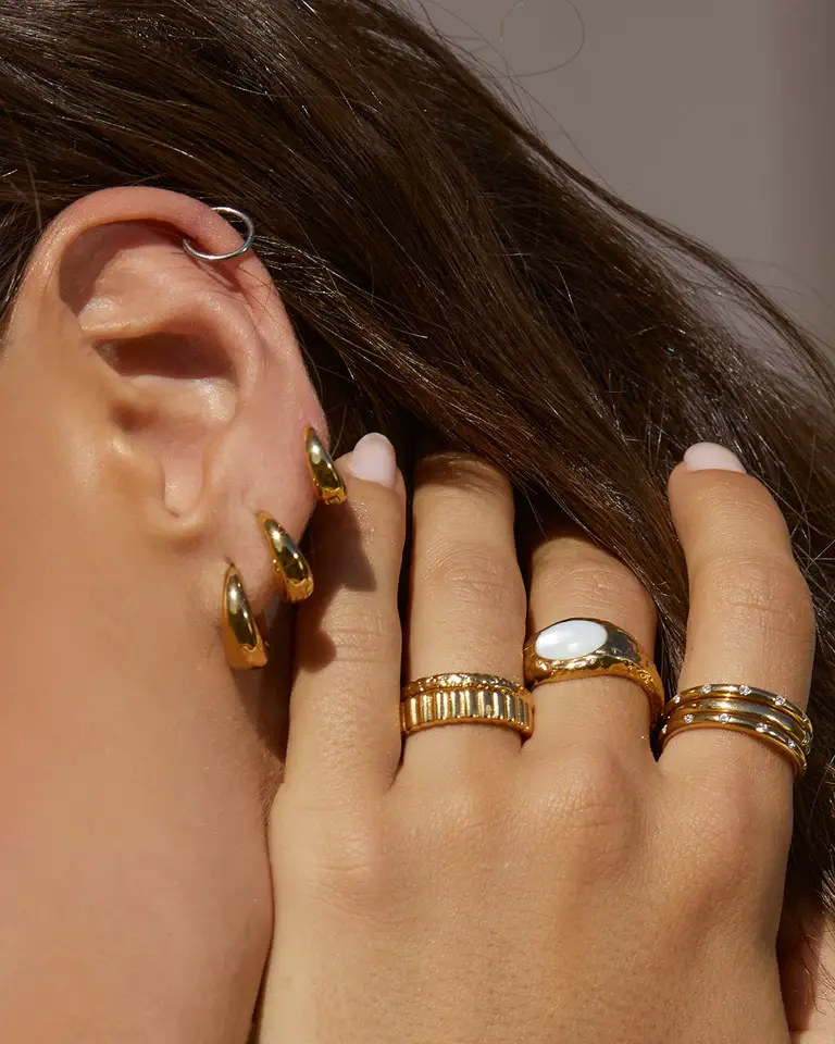 Thumbnail: ARMS OF EVE | Max Gold Earrings | Maxi 16mm