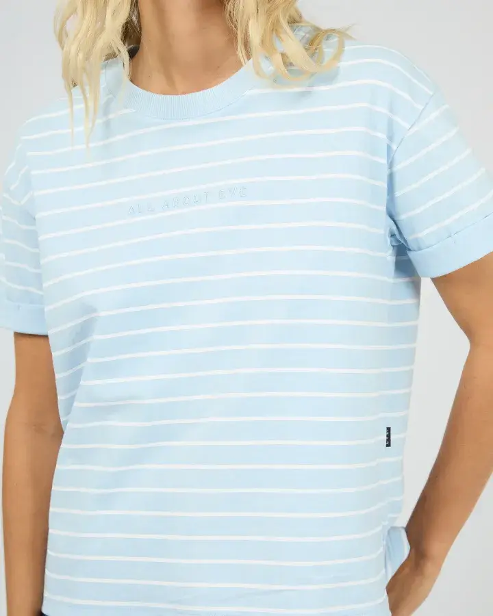 Thumbnail: ALL ABOUT EVE | Washed Tee | Ocean Blue Stripe