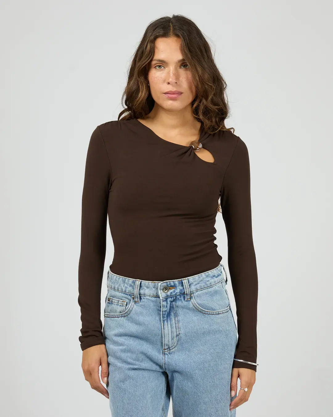 SILENT THEORY | Atlas Long Sleeve Top | Chocolate