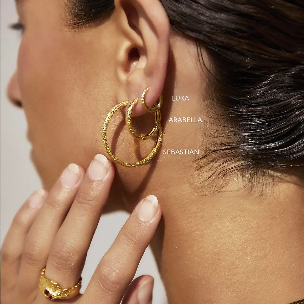 Thumbnail: ARMS OF EVE | Luka Huggie Earrings | Gold