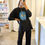 Thumbnail: BY FRANKIE | Mermaid Surf Club Long Sleeve Tee | Black