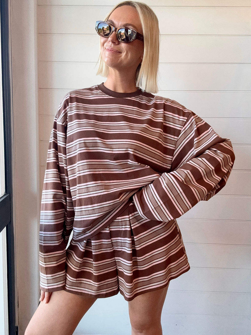 Thumbnail: Kalbarri Set | Choc/Pink Stripe