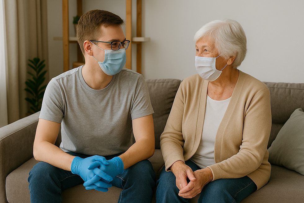 Enkel Besucht Oma mit MRSA