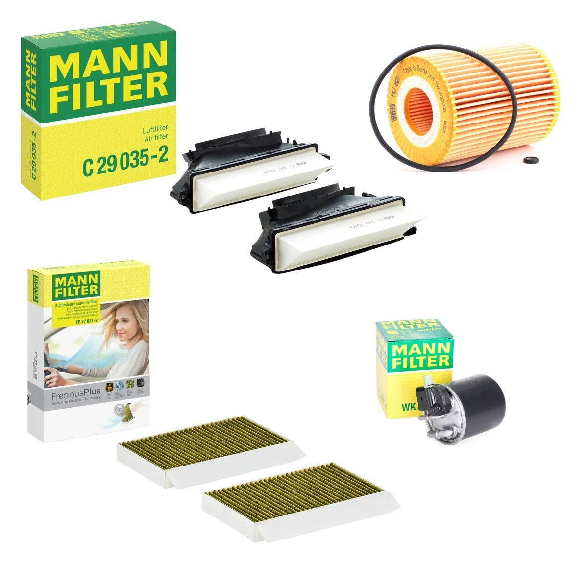 MANN-FILTER MNF4055N0015 Filter kit suitable for Mercedes W222