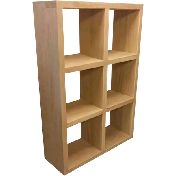 Tall Rustic Oak 6 Cube Display Unit