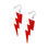 Thumbnail: Red Acrylic Lightning Bolt Dangle Earrings