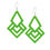 Thumbnail: green Acrylic Abstract Drop Earrings