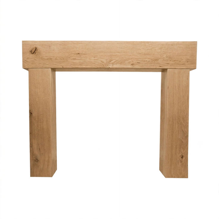 chunky rustic oak fire surround handmade to order