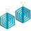 Thumbnail: acrylic spider’s web dangle earrings in bold colour