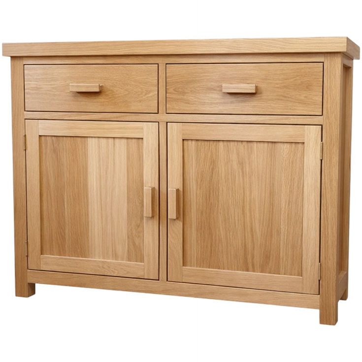 solid oak sideboard side view