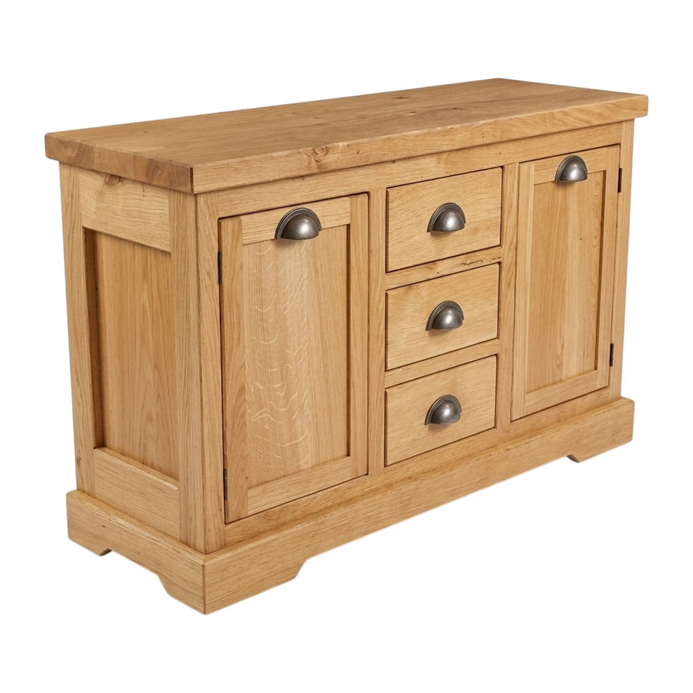 handmade Chunky Rustic Oak Sideboard main view