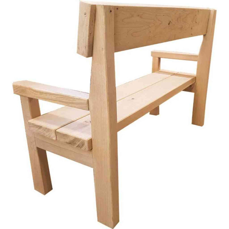 Solid oak garden seating rustic finish