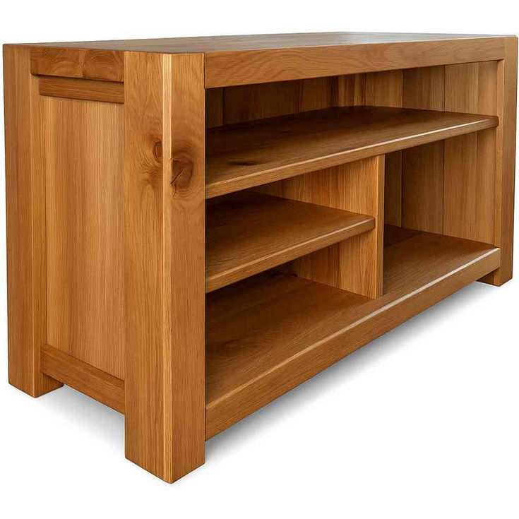 custom made oak media unit UK craftsmanship