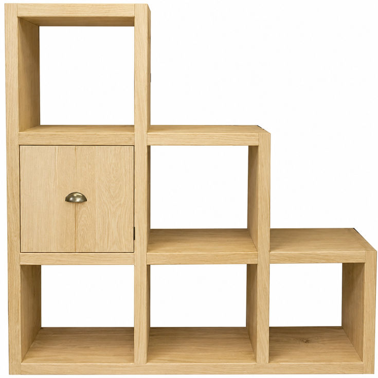 Rustic Oak 6 Cube Storage Unit Door main view